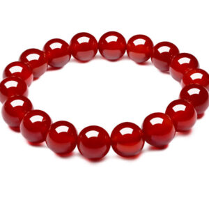 AAA Grade Natural Red Agate Gemstone Beads Bracelet Classic Style Carnelian Bracelet for Girls for Wedding or Gift