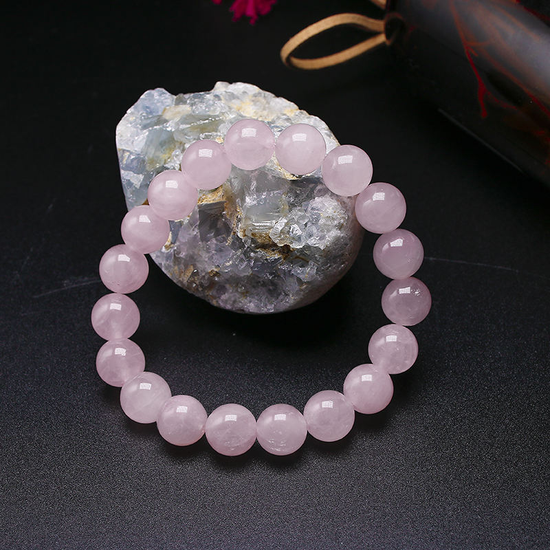 Women's Rose Quartz Rose Bracelet High Quality Bracelet With Natural Stone Chakras Handmade Lovers Gifts