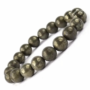 8mm Natural Pyrite Round Bead Bracelet Wholesale Healing Gemstone Crystal Healing Reiki Chakra Gold Crystal Bracelet