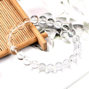 Healing Crystal Natural Gem Stone 6mm 7A Natural Crystal Clear Quartz Round Bead Bracelet 8mm Clear Quartz Gemstone Bracelet